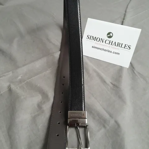 STEVE MADDEN BLACK LEATHER BELT - M 34/36
