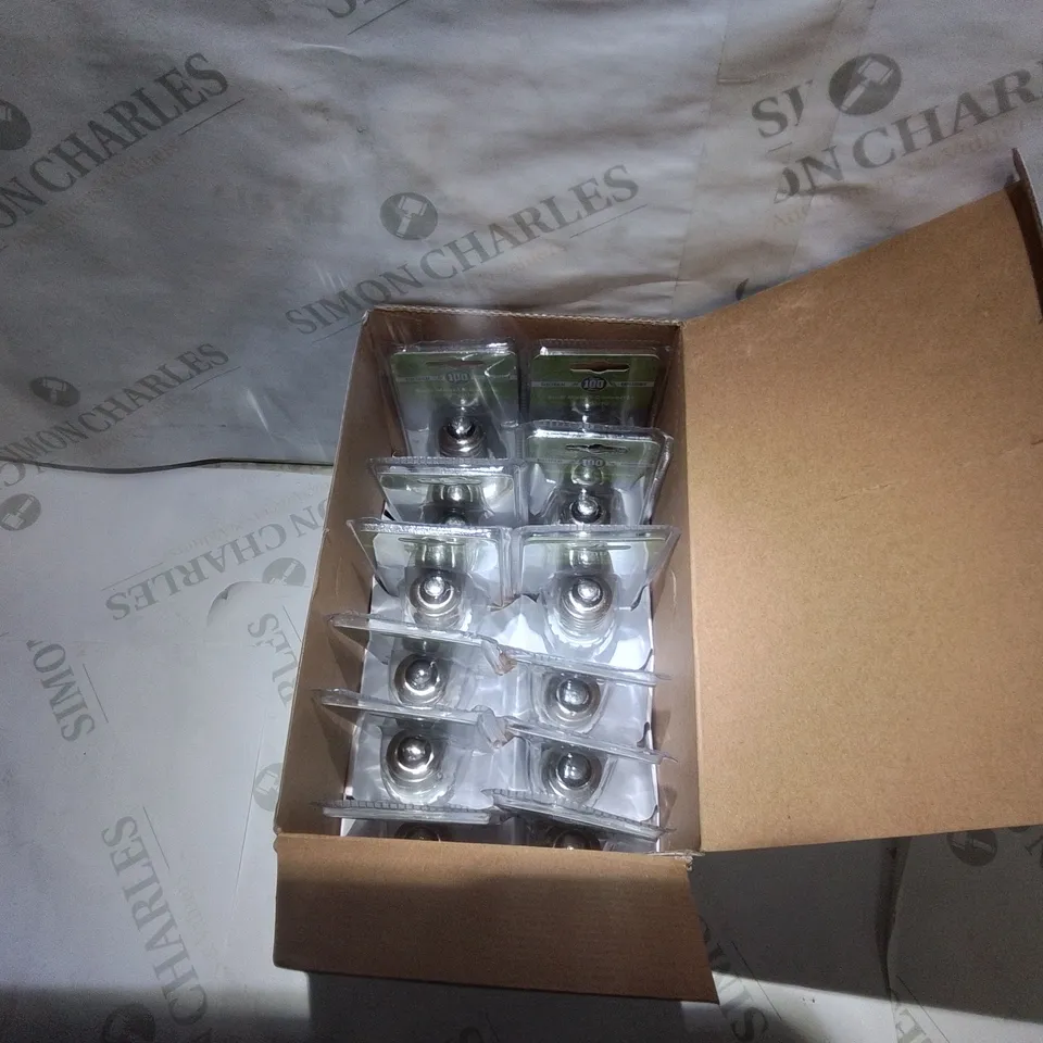 BOX CONTAINING LARGE QUANTITY OF BULB MOUNT CONVERTERS  