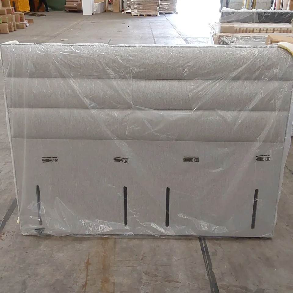 BAGGED DESIGNER 180cm SUPERKING SIZE FABRIC UPHOLSTERED HEADBOARD 