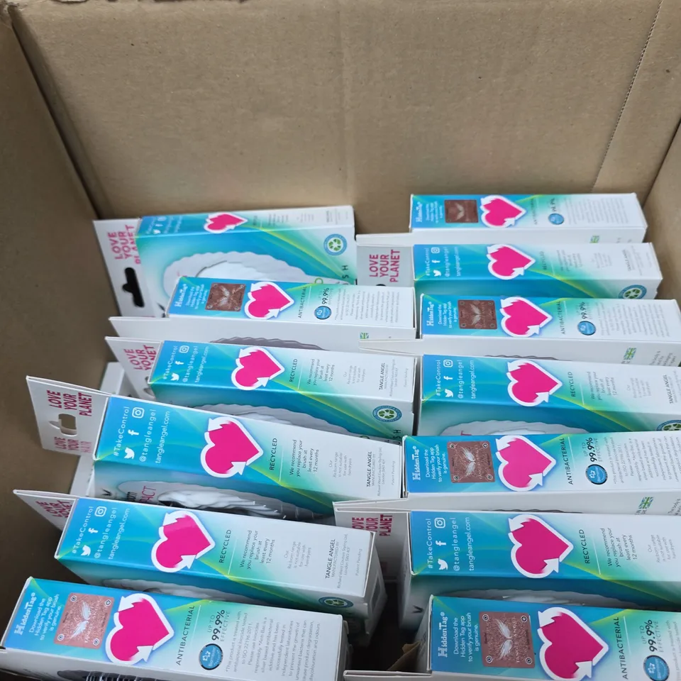 BOX OF APPROXIMATELY 50 X REBORN COMPACT ANTIBACTERIAL HAIRBRUSH