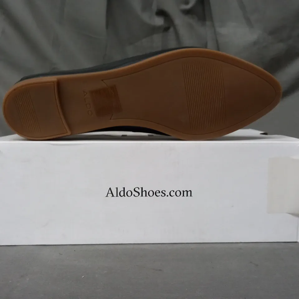 BOXED ALDO SLIP-ON SHOES IN BLACK - ODD SHOES