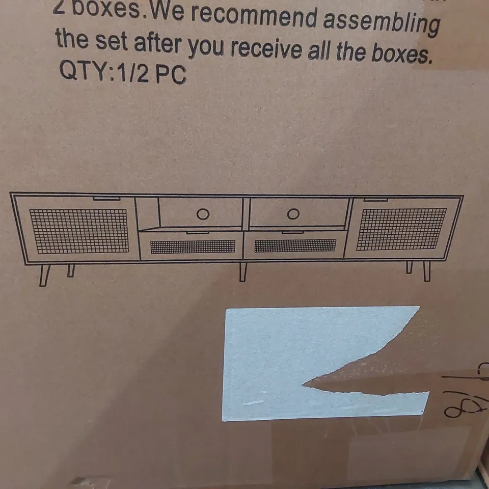 BOXED TV CABINET - BROWN (2 BOXES)