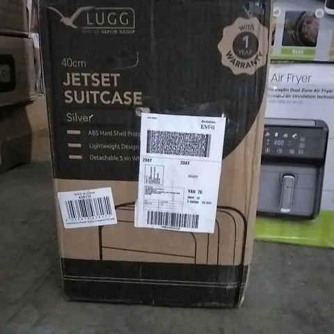 BOXED 40CM JET-SET SUITCASE SILVER