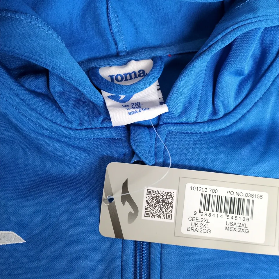 JOMA BLUE ZIP HOODIE WITH HOOD – UK 2XL
