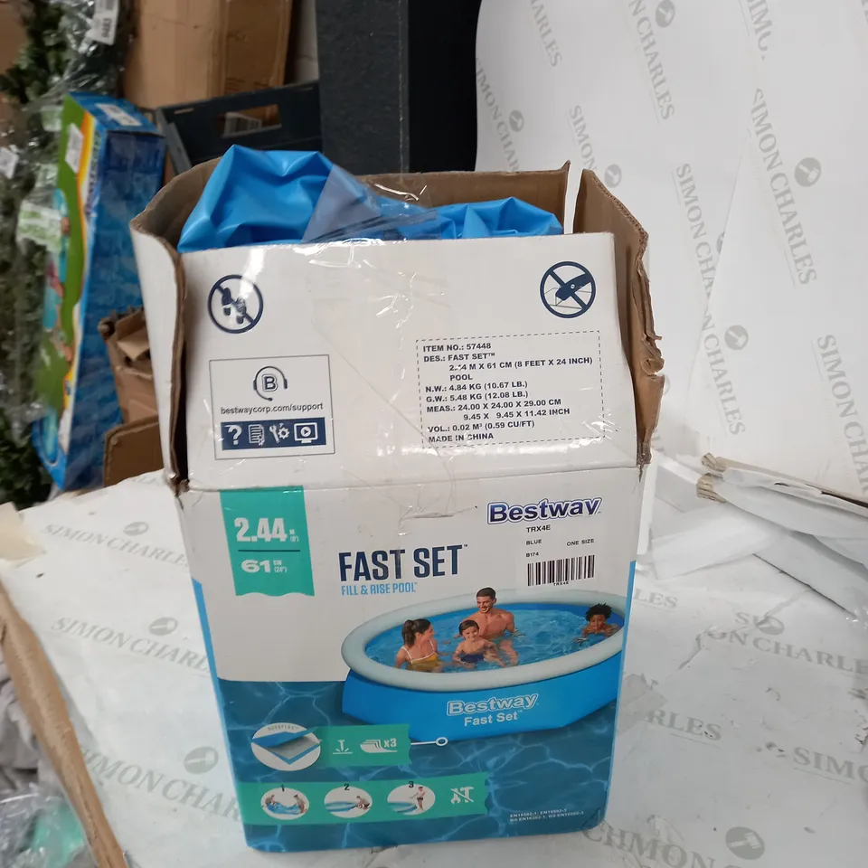 BESTWAY 8FT FAST SET POOL  RRP £44.99