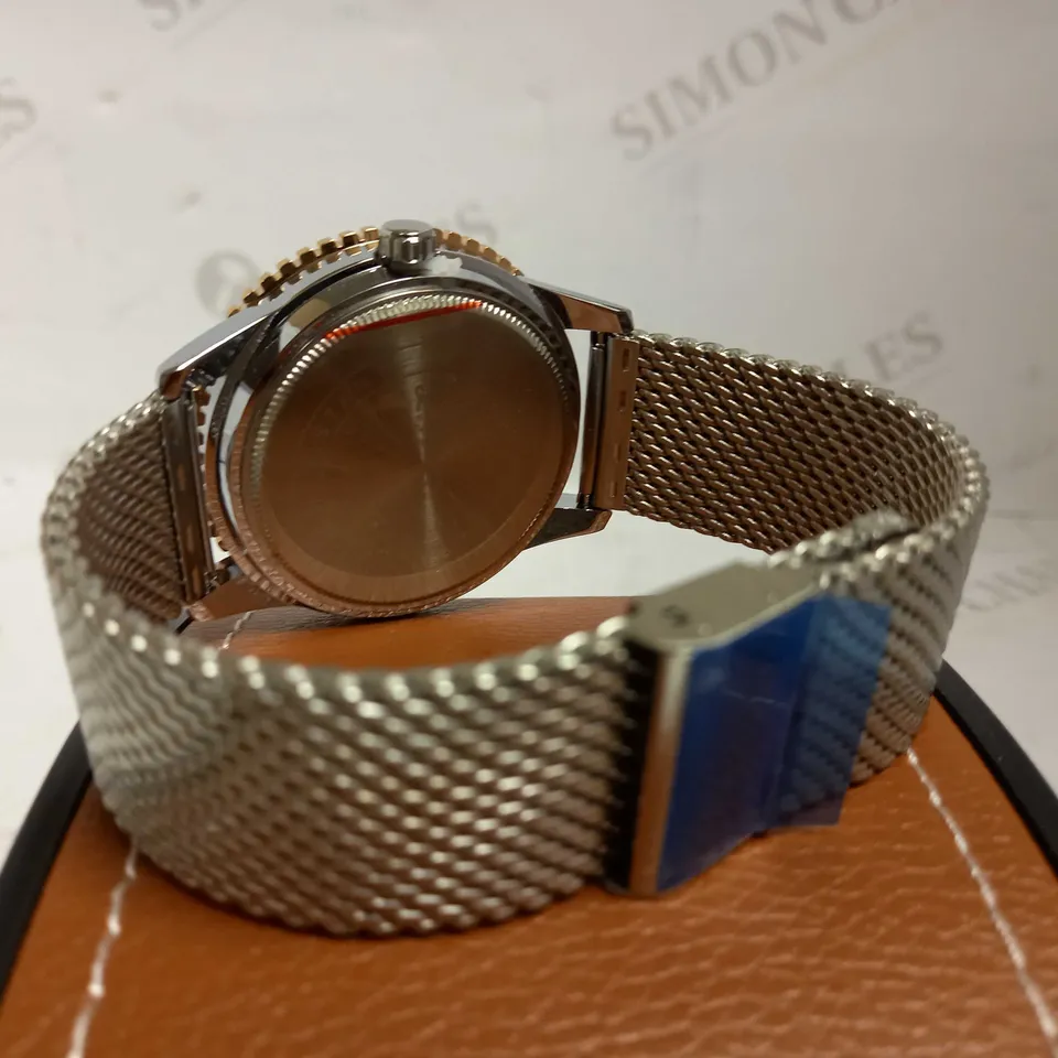 LA BANUS PART SKELETON DIAL SHARK MESH STRAP WRISTWATCH  RRP £600