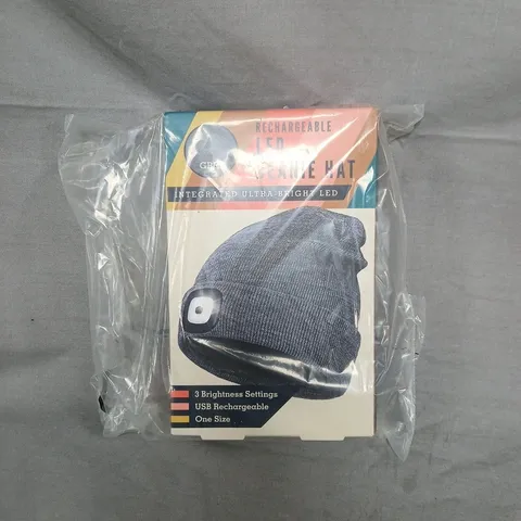 RECHARGEABLE LED BEANIE HAT – ONE SIZE