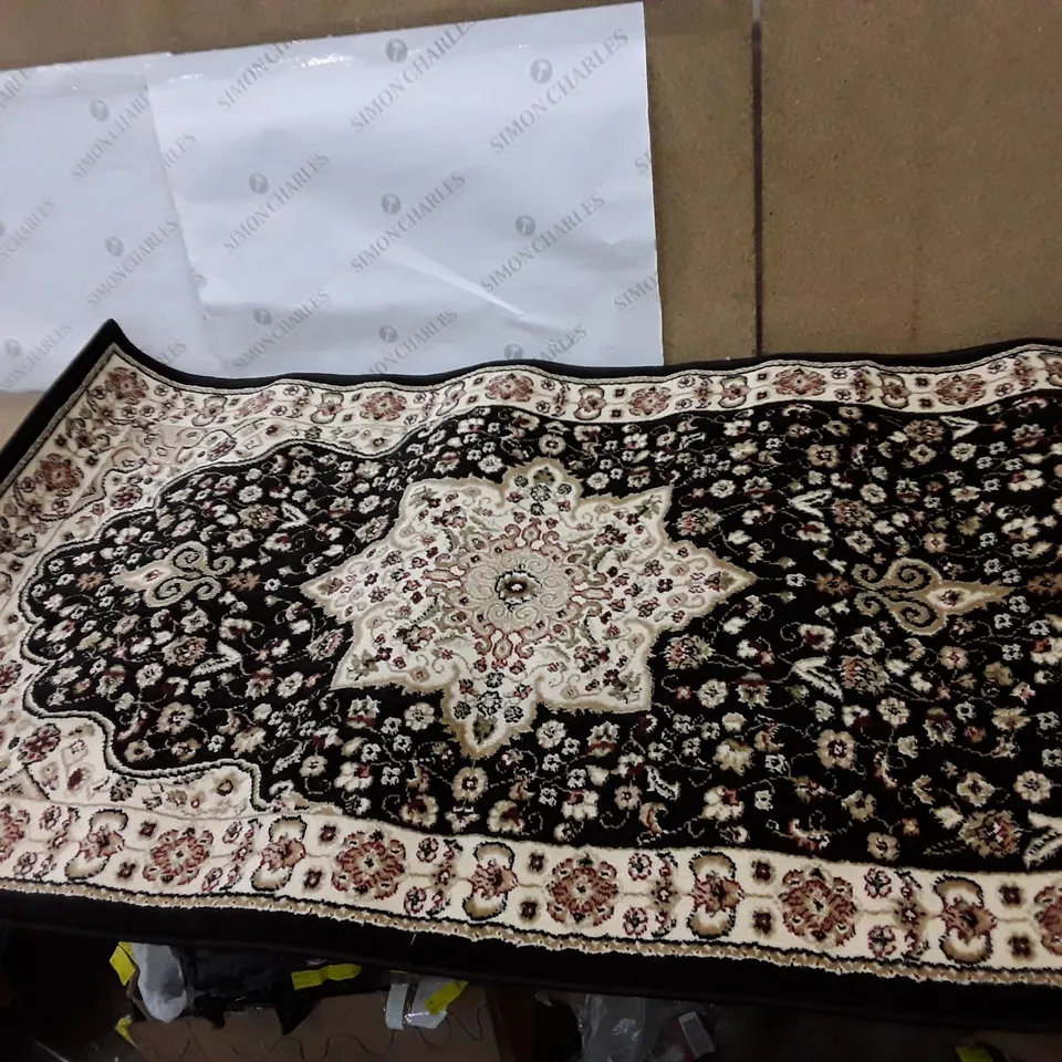MONTOURSVILLE BLACK/BROWN AREA RUG 80×300CM
