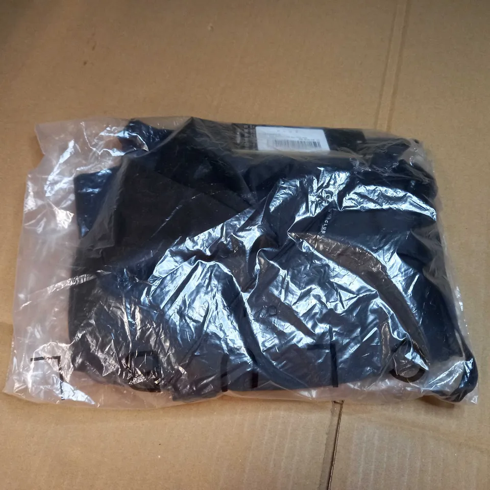 PACKAGED CLUB L BLACK HALTER NECK SATIN MAXI DRESS - SIZE 12