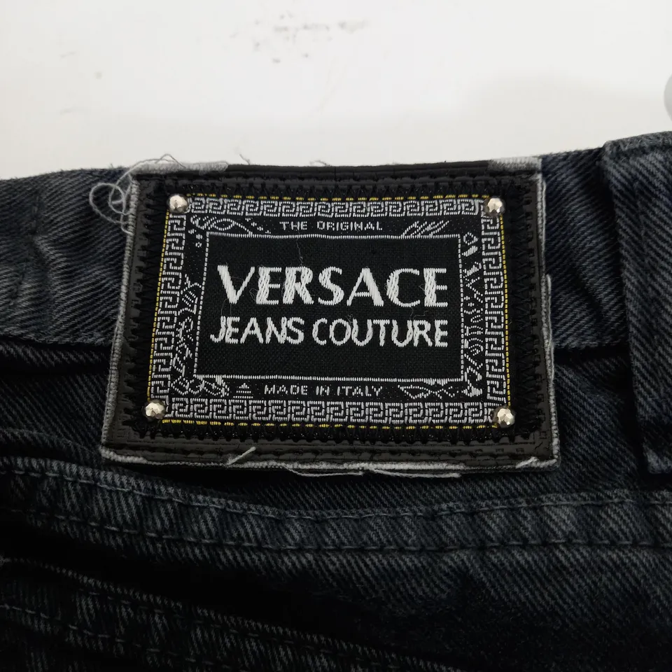 VERSACE BLACK DENIM JEANS SIZE UNSPECIFIED 