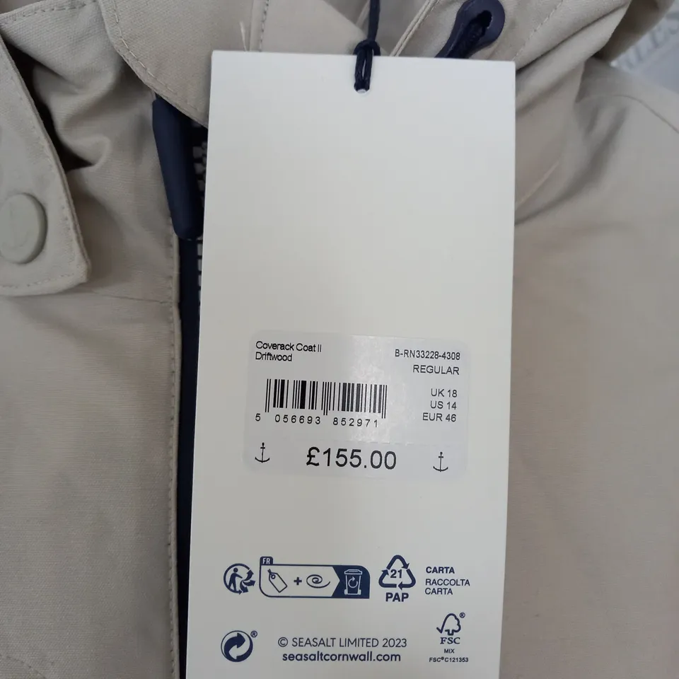 SEASALT CORNWALL COVERACK COAT SIZE 18