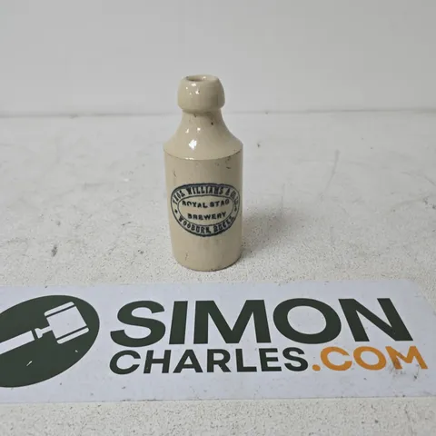 THOS. WILLIAMS & CO LTD ROYAL STAG BREWERY VINTAGE STONEWARE GINGER BEER BOTTLE