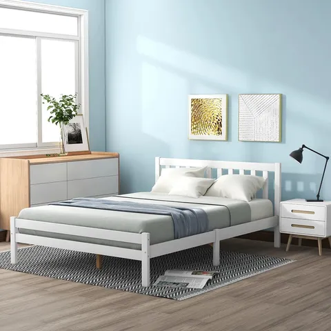 BOXED GLORIA BED FRAME - WHITE (1 BOX)