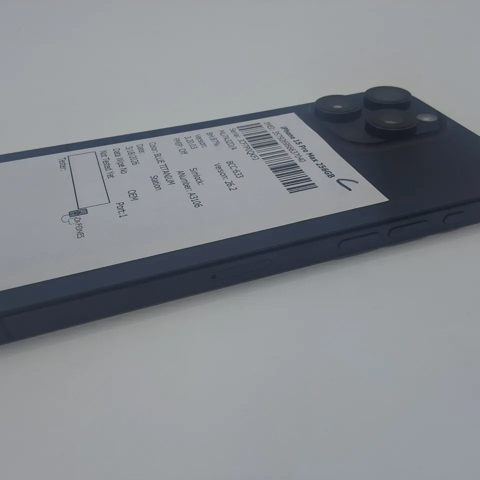UNBOXED APPLE IPHONE 15 PRO MAX 256GB IN BLUE TITANIUM - A3106