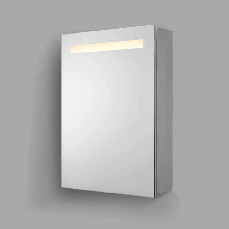 BRAND NEW BOXED INGA 500 x 700 TOP-LIT LED ALUMINIUM MIRROR CABINET - C57.7501 (1 BOX)