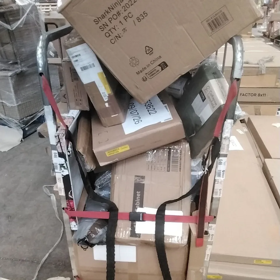 CAGE OF ASSORTED AND INCOMPLETE FURNITURE PIECES ETC