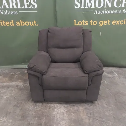 ALBION FABRIC HIGH BACK MANUAL RECLINER ARMCHAIR