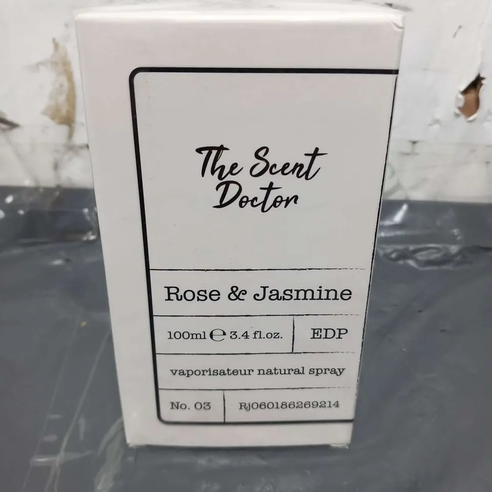 BOXED AND SEALED THE SCENT DOCTOR ROSE AND JASMINE EAU DE PARFUM 100ML