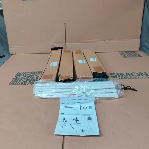 5 X DISPLAY EASEL STAND IN BACK POUCH WITH ASSEMBLY INSTUCTIONS 
