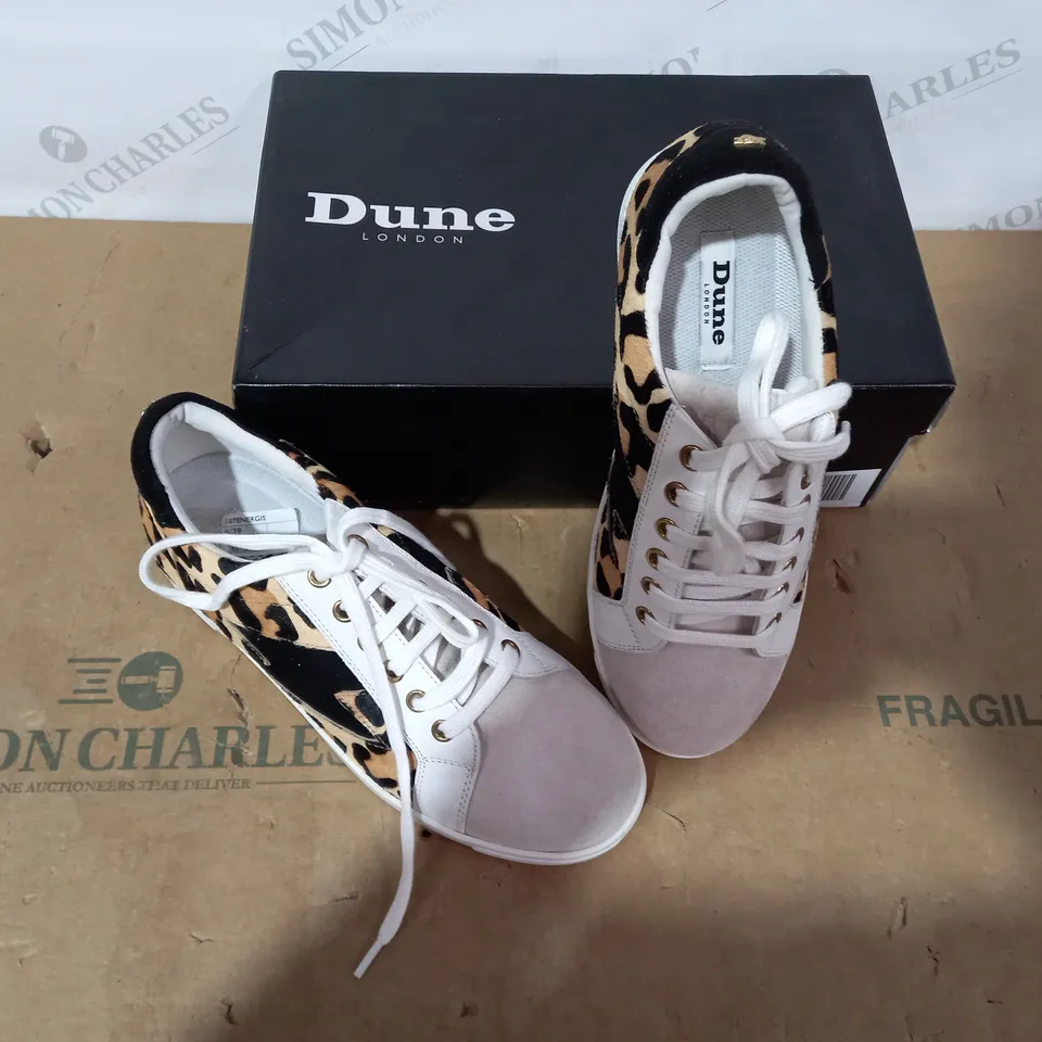 BOXED PAIR OF DUNE TRAINERS- SIZE 39