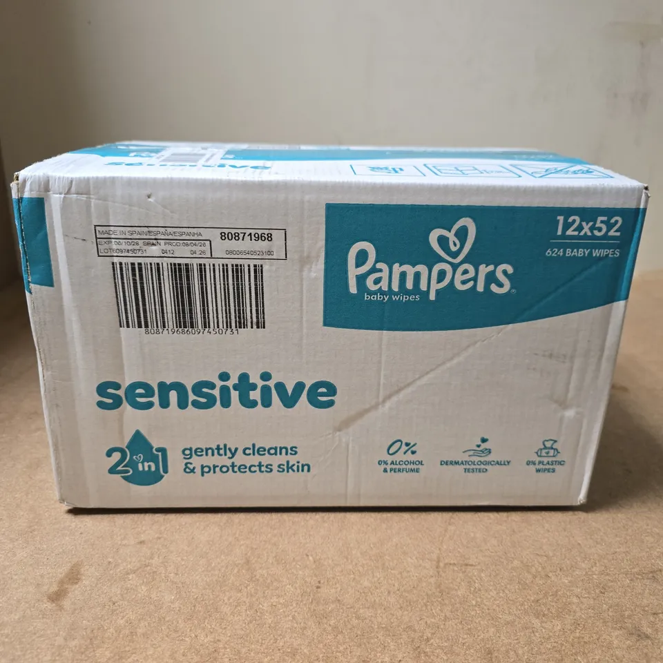 PAMPERS SENSITIVE BABY WIPES 624 WIPES (12X52)