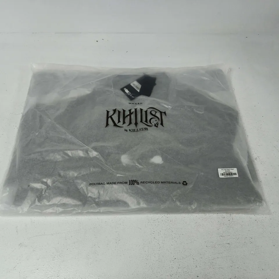 LOT OF 4 BRAND NEW KILLSTAR FALLING NIGHT COATS IN BLACK - VARIOUS SIZES