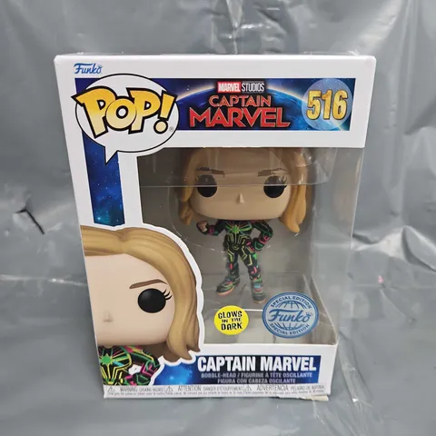BOXED FUNKO POP MARVEL CAPTAIN MARVEL GLOW IN THE DARK SPECIAL EDITION - 516