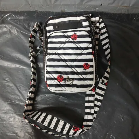 LUG SKEETER MINI CROSSBODY BAG IN LADYBIRD BLACK & WHITE