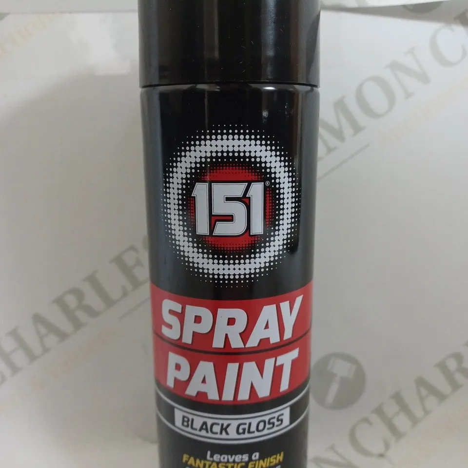 BOX OF 12 151 SPRAY PAINT IN GLOSS BLACK 100G