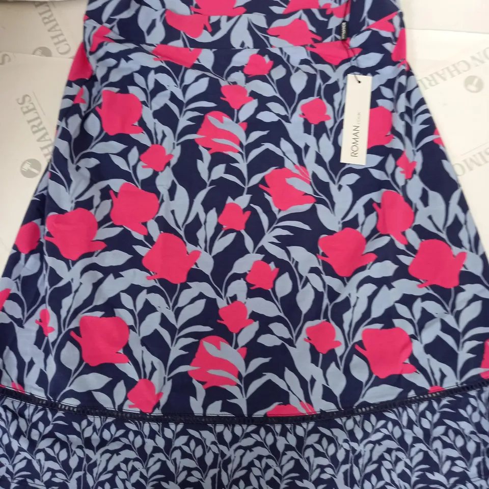 ROMAN TULIP PRINT A-LINE SKIRT - 14