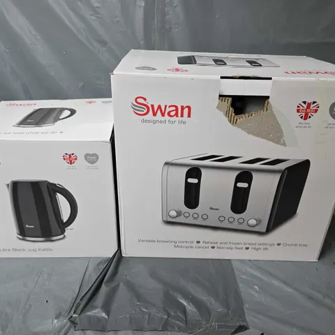 BOXED SWAN KETTLE & TOASTER 4-SLICE TWIN PACK