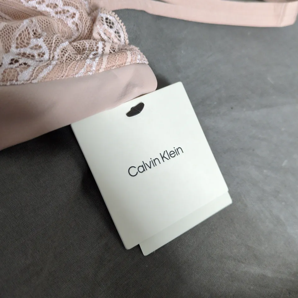 CALVIN KLEIN WOMEN'S BODYSUIT - CEDAR, LACE TRIM, XL