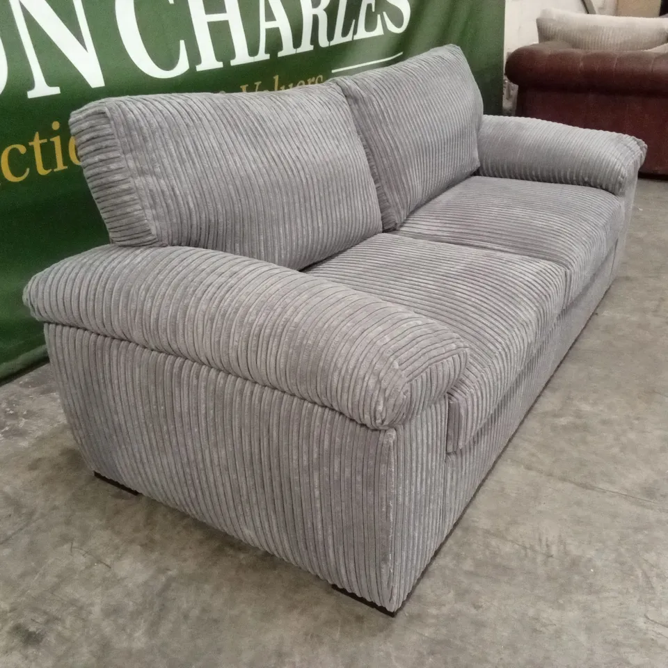 AMALFI STANDARD BACK FABRIC 3 SEATER SOFA - CHARCOAL RRP £579