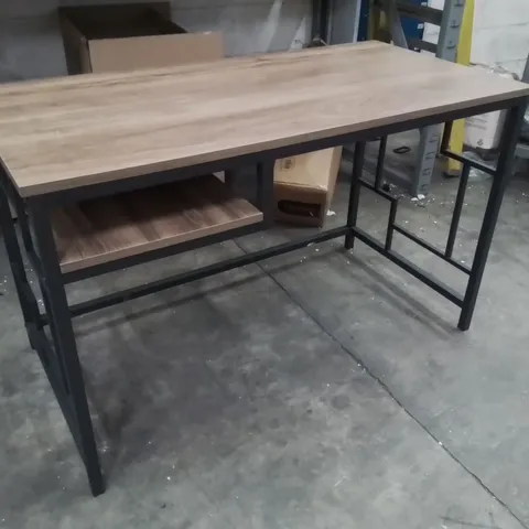 VICTORY 120CM WIDE COMPUTER DESK - WALNUT/BLACK