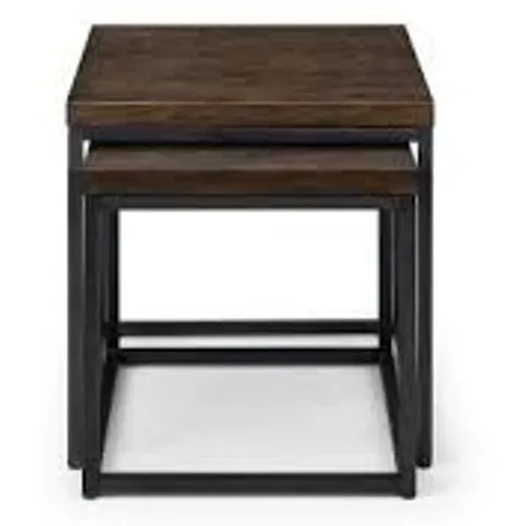 BOXED JULIAN BOWEN BROOKLYN NESTING LAMP TABLES - DARK OAK (1 BOX)