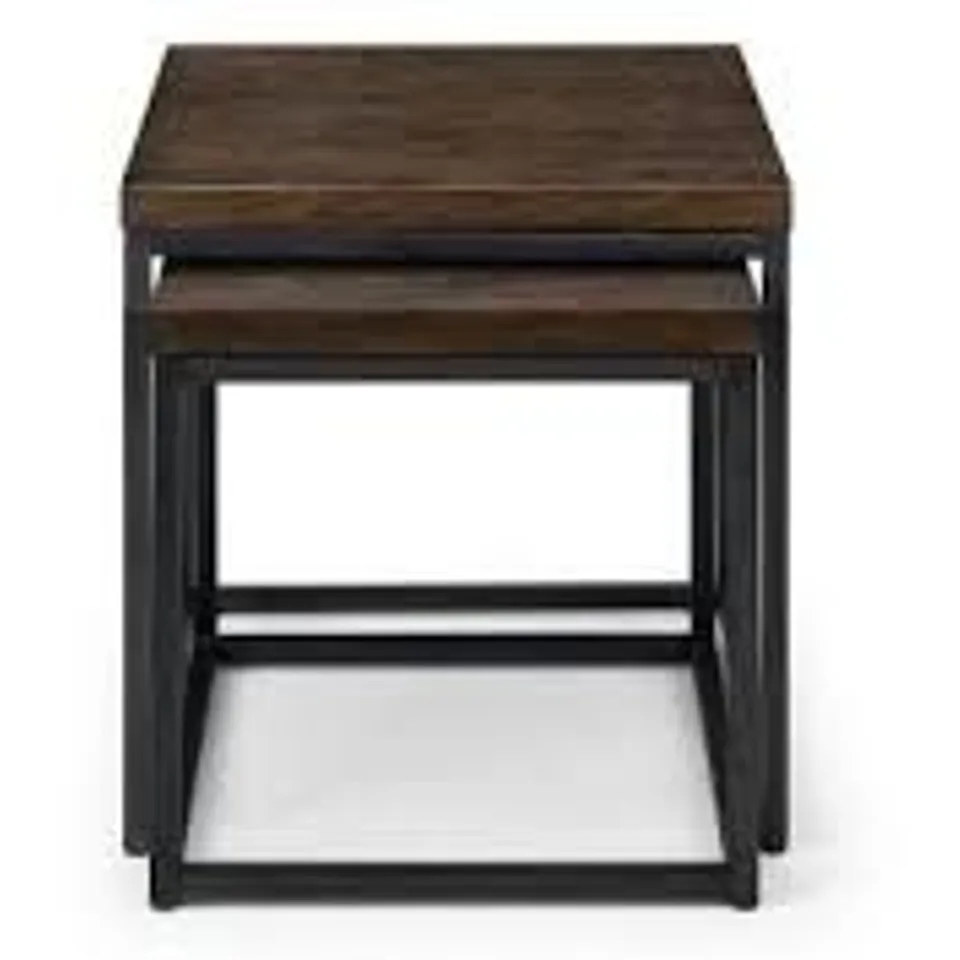 BOXED JULIAN BOWEN BROOKLYN NESTING LAMP TABLES - DARK OAK (1 BOX)