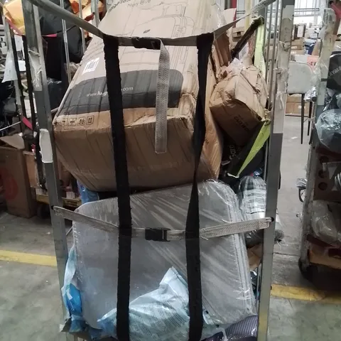 CAGE OF ASSORTED HOUSEHOLD GOODS AND PRODUCTS TO INCLUDE;SUITCASE,DUMBBELLS,YOGA MATS,NON SLIP BATHMAT 