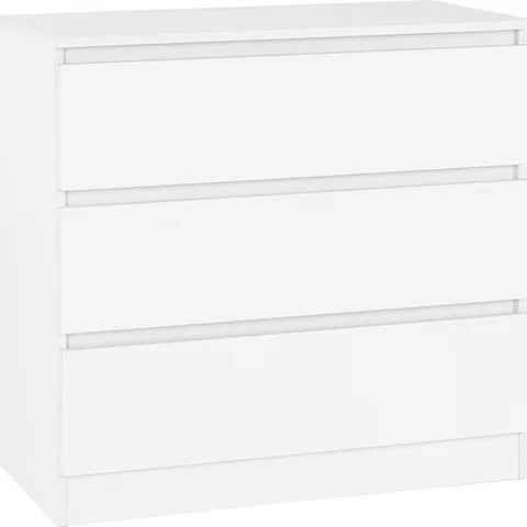 BOXED SECONIQUE MALVERN 3 DRAWER CHEST - WHITE (1 BOX)