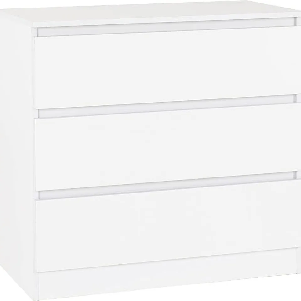 BOXED SECONIQUE MALVERN 3 DRAWER CHEST - WHITE (1 BOX)