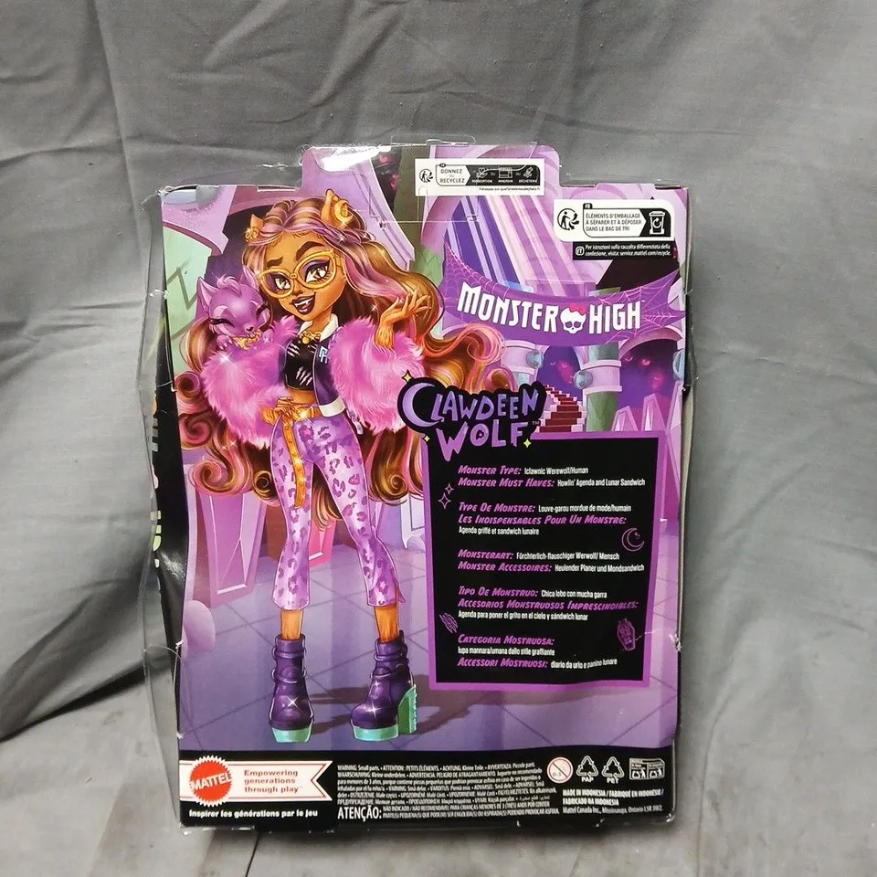 Monster High Clawdeen Wolf Doll – Boxed with Accessories (Mattel)