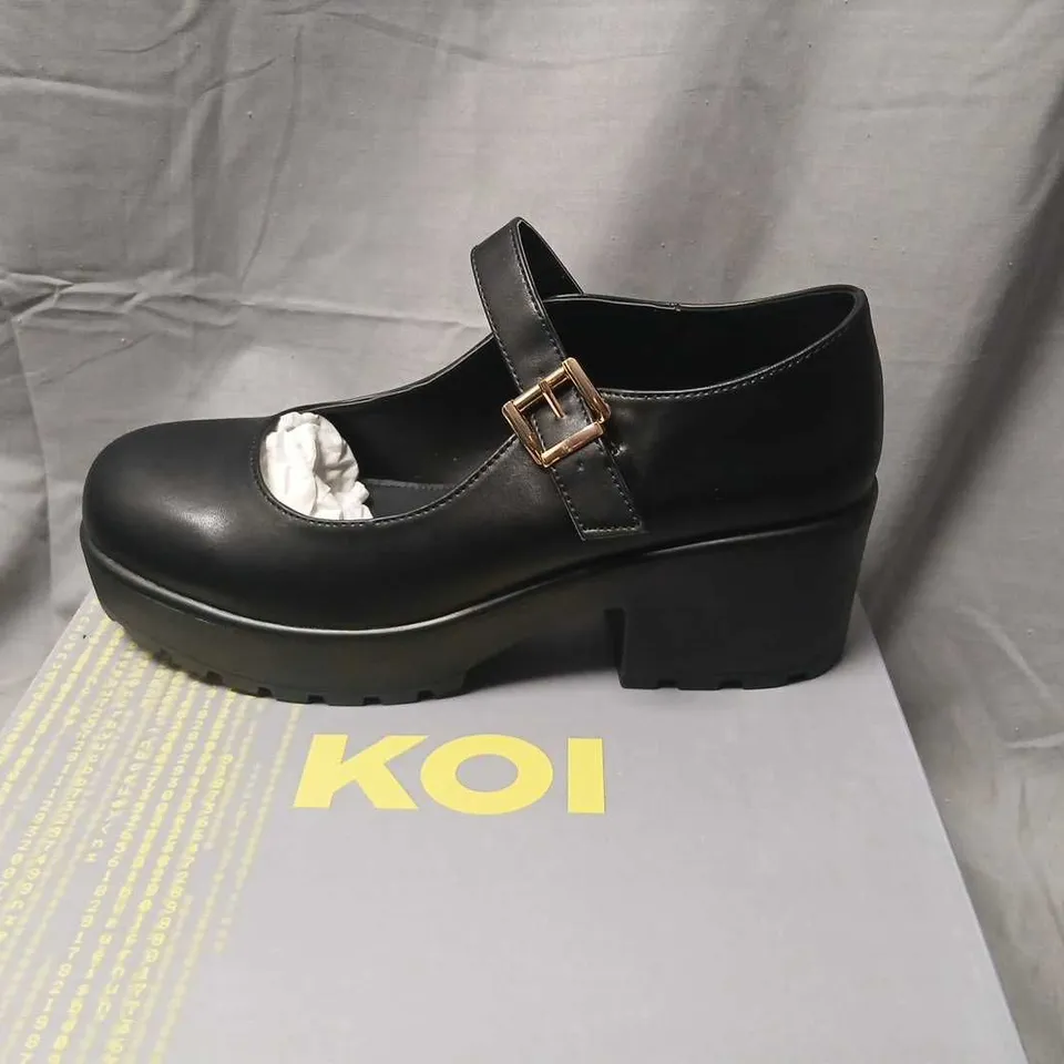 KOI TIRA MARY JANES 'FAUX LEATHER EDITION' – BLACK, WOMEN'S SHOES, UK 11