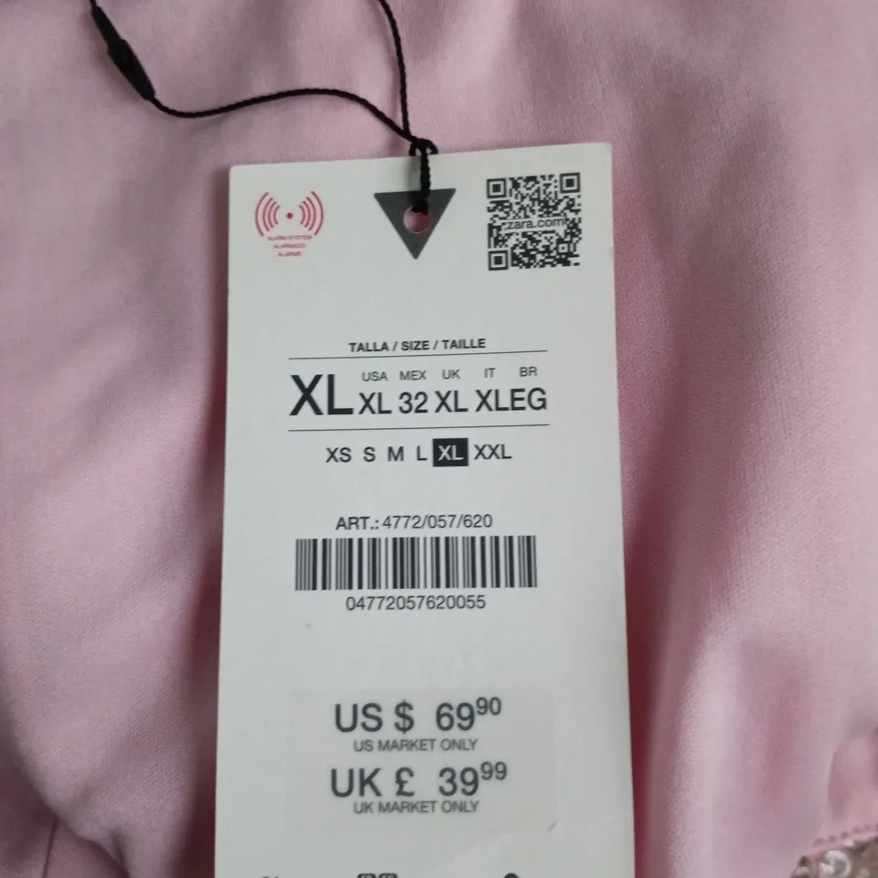 ZARA UK XL PINK SEQUIN TOP – WOMEN'S CLOTHING