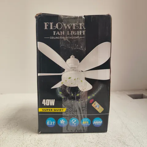 BOXED FLOWER FAN LIGHT - CEILING FAN WITH LIGHT
