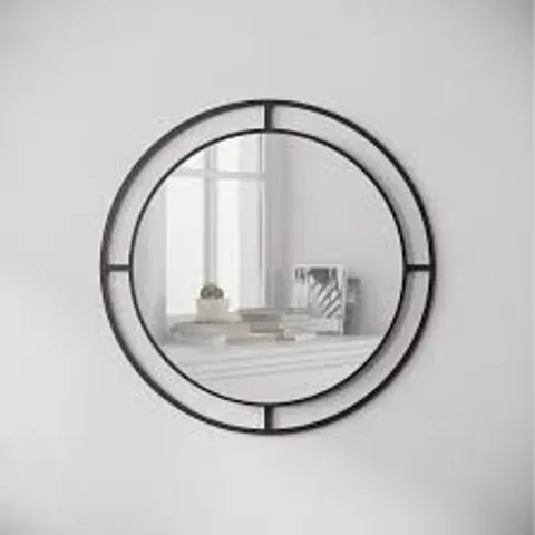 BOXED BUBBLE MODERN DESIGN MIRROR - BLACK