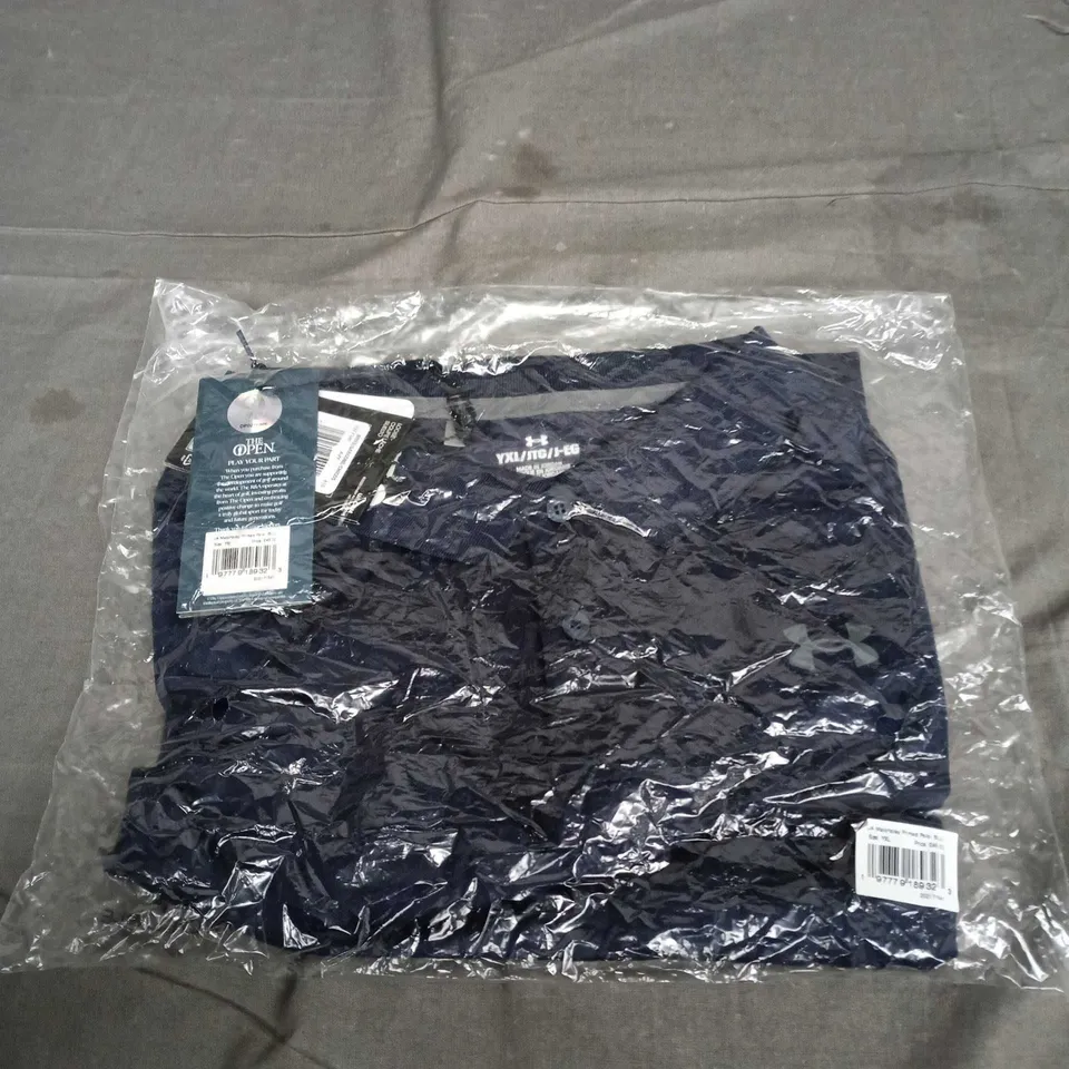 UNDER ARMOUR MATCHPLAY PRINTED POLO SHIRT – BLUE – XXL