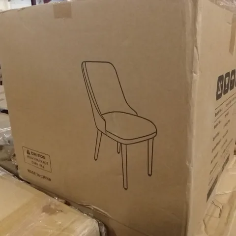 BOXED SET OF 2 DESIGNER DINING CHAIRS (1 BOX)