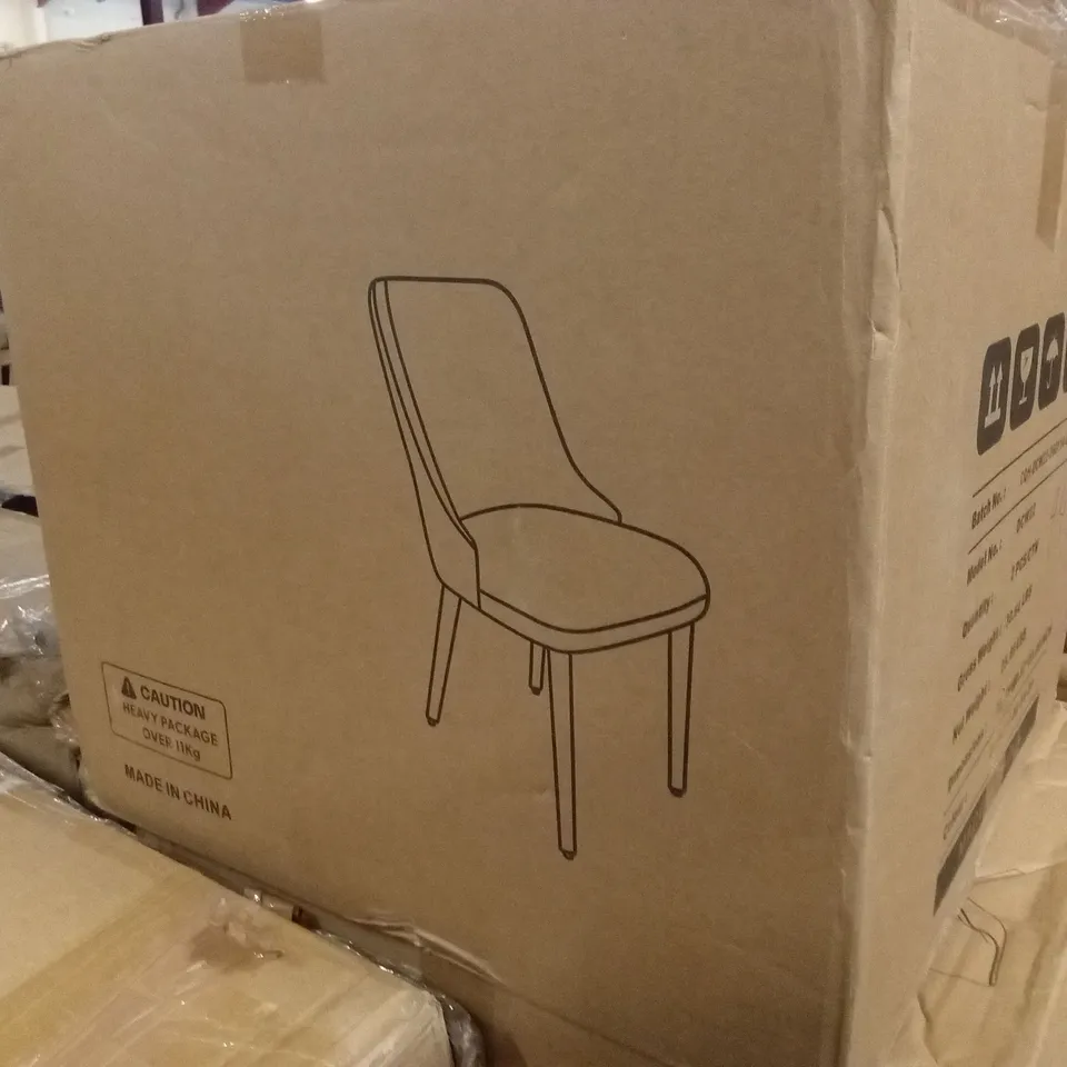 BOXED SET OF 2 DESIGNER DINING CHAIRS (1 BOX)