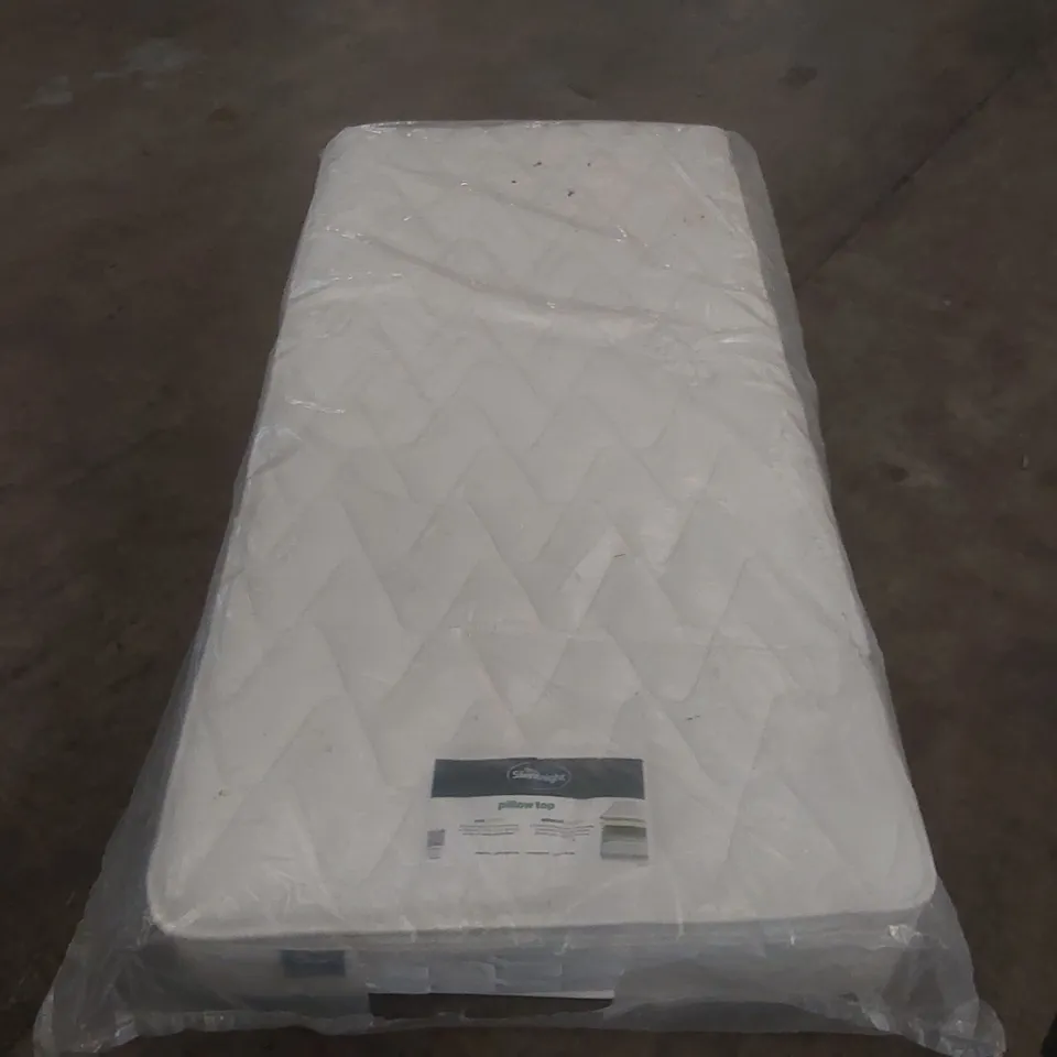 QUALITY BAGGED DESIGNER 90cm SILENTNIGHT PILLOWTOP MIRACOIL SPRUNG FIRM MATTRESS