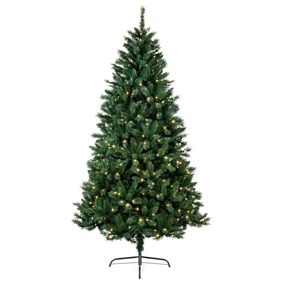 BOXED PRE-LIT NORDIC FIR CHRISTMAS TREE WITH METAL STAND