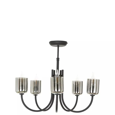 STOWE 5 LIGHT CEILING PENDANT - BLACK - COLLECTION ONLY